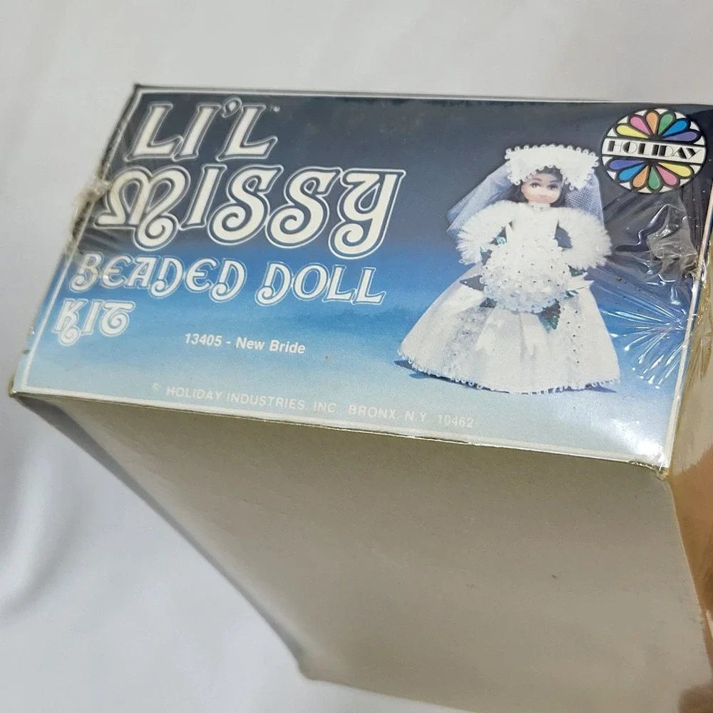 Li'l Missy Beaded Doll Kit 13405 New Bride Holiday Industries Vintage Craft Kit